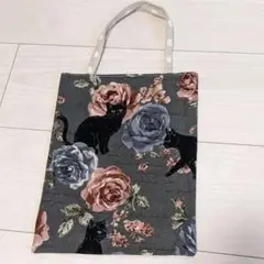 黒猫のミニぺたんこバッグ