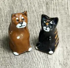 リトアニア　猫　オブジェ 置き物　2個セット