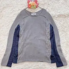 【極美品】ネミカ レリアン バイカラーニット ケーブル クルーネック 希少 人気