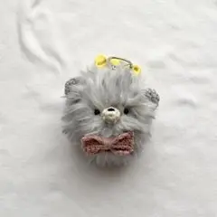もふもふ おかおキーホルダー＊gray＊再販なし＊