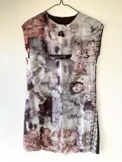 ☆あちゃちゅむ⇔ムチャチャ☆猫プリント☆フリル袖☆オーバーサイズ☆新品未使用☆ AHCAHCUM.muchacha - ムチャチャ未使用アニマル柄XSウサギあひる