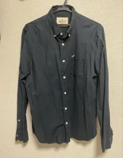 HOLLISTER 黒 ボタンダウンシャツ Lサイズ