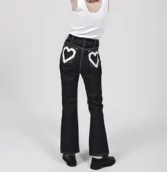 Basicks HEART PAINTING DENIM デニム ネイビー