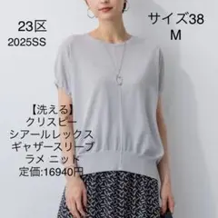 23区 クリスピーシアールレックスギャザースリーブラメニット 2025SS 現行