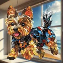 犬のイラスト サンキャッチャー 20cm