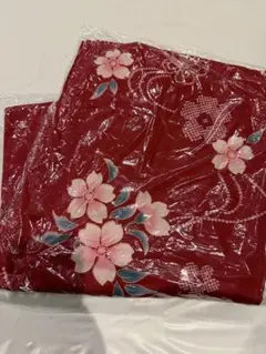 お値下げ中　赤花柄浴衣・帯セット