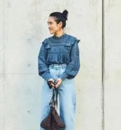 金子綾さん着用 ISABEL MARANT ETOILE フリル ブラウス 36