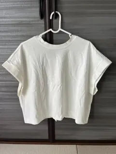 ApaiserIame ホワイト ショートスリーブ Tシャツ ボタン付き