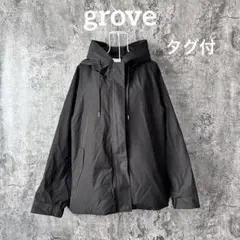 529 grove グローブ【撥水・洗える】マウンテンパーカ ブラック LL