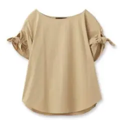 【極美品】UNTITLED アンタイトル ブラウス シャツ 半袖 ベージュ M