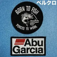 A622 ワイルド　フィッシング　2種　刺繍パッチ　ベルクロ