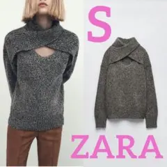 ZARA 新品 カットアウト入りニットセーター