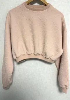 eimy istoire ジャガードスウェットプルオーバー ピンク