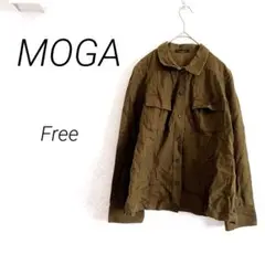 MOGA モガ　長袖シャツ　ジャケット　ブラウス　Free カーキ　カジュアル