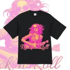 ハイクオリティー Tシャツ ロックンロール　ネオンカラー　レトロ