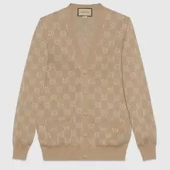 【GUCCI】ラメジャガードカーディガン