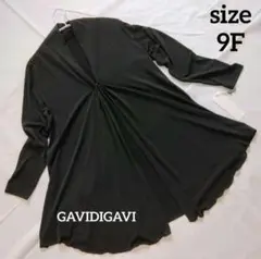 GAVIDIGAVI カーディガン 　羽織　オフィス　エレガント　ブラック9F
