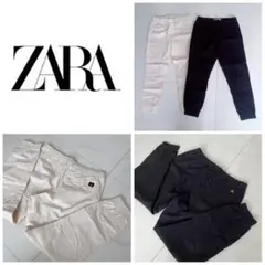 美品★ZARAコットンジョガーパンツ M 黒 クリーム