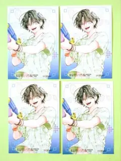 春の嵐とモンスター　 ミニイラストカード　　4枚