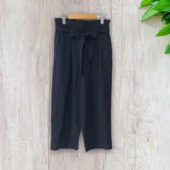 HK WORKS LONDON ワイドパンツ ガウチョ ハイウエスト 紐リボン