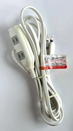 ホワイト電源タップ 3口 AC 125V 15A