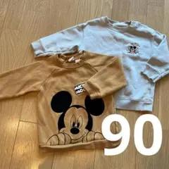 トレーナー　90 2枚　ミッキー　おまとめ　ユニクロ　H&M