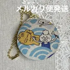 マカロンコインケース　波と猫　マカロンポーチ