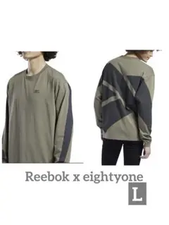 【使用感少ない】Reebok x eightyone ロンTEE カーキ L