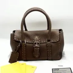 極美品 FENDI フェンディ リンダ セレリア ハンドバッグ ブラウン