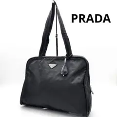 PRADA 三角ロゴ トートバッグ ハンドバッグ クロシェット付き プラダ
