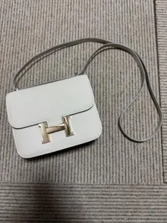 【SALE】Hロゴ ショルダーバック 【中古品】レザー コンスタンス風 即日発送
