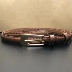 ベルト Cブラウン 細い 全長108cm 幅1.4cm PU HQBS