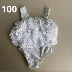 100 バースデイ 花柄レースフリル ワンピース水着