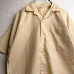 古着 レトロ シャツ 開襟 オープンカラー 半袖