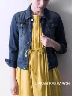URBAN RESEARCH◆UR レーヨン混デニムブルゾン