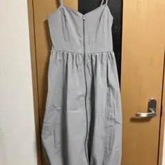 GU グレー ジッパーオールインワン Sサイズ