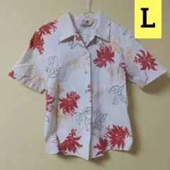 MANGO 花柄 アロハシャツ Lサイズ