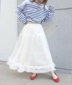 チュールフリルスカート