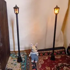 ミニチュア街灯2個セット　 ドールハウス用