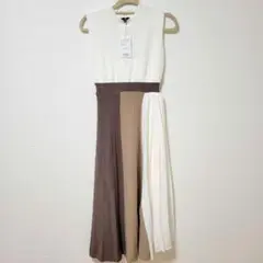 rienda タグ付き‼️Color Block Pleat Knit OP