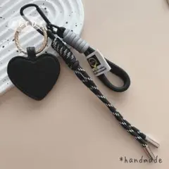 じゃらじゃらキーホルダー キーチャーム ストラップ ハットクリップ ブラック 黒