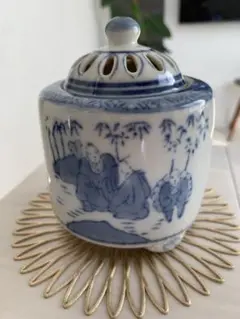 京焼　染付　お多福像　置物　道八銘 Yahoo!オークション -「道八 香炉」(陶芸) (工芸品)の落札相場