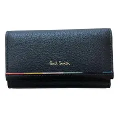 【未使用】Paul Smith ブラック 黒　レザー キーケース　牛革　羊革