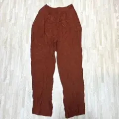 TODAYFUL 赤　ズボン　カジュアルパンツ　ゴムウエスト　涼しい　肌触り良