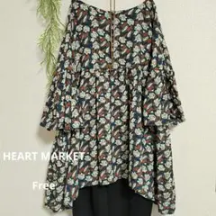 HEART MARKET 花柄 フリル トップス Free ブラウス