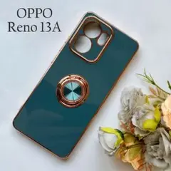 OPPO Reno 13A 背面ソフトTPUケース リングホルダー付 AG
