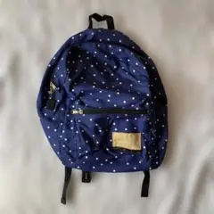 ネイビー ドット柄 バックパック