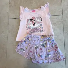 ミニーちゃん Tシャツボトムセット 女の子夏服 90