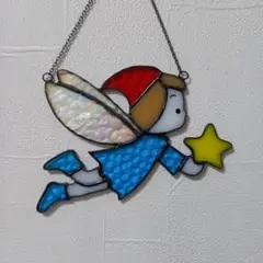 ステンドグラスハンドメイド　妖精　サンキャッチャー