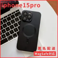 iPhone15proシリコンケースMagSafe対応マグセーフ黒人気